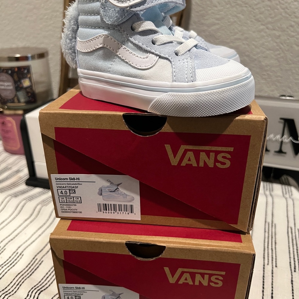 Two Toddler Unicorn Vans size 4